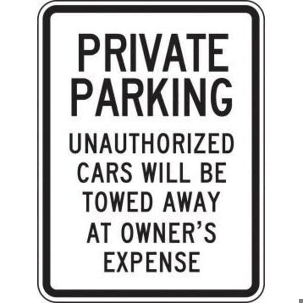Accuform PRIVATE PARKING TRAFFIC SIGN FRP254RA FRP254RA - main